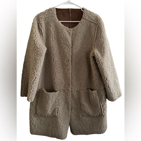 BB Dakota Women’s Reversible Faux Shearling Jacket New in Size Small. - Picture 5 of 7